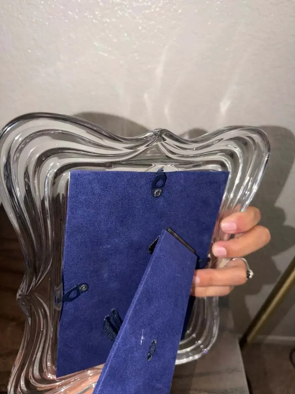 Mikasa Crystal Picture Frame with Wavy Border